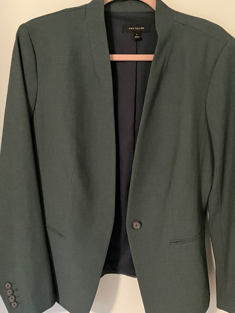 Ann Taylor Green Blazer Size 8 Like New
